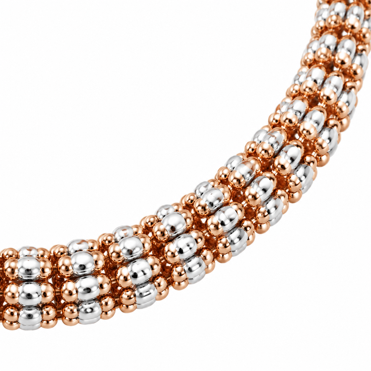 Rose gold rolo link chain