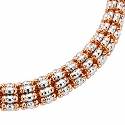 Rose gold rolo link chain