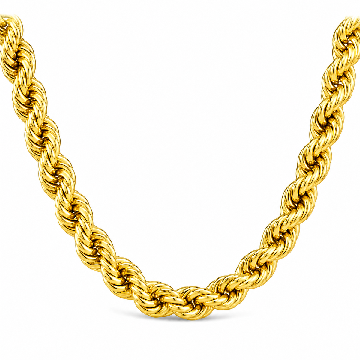 18K Gold Solid Rope Chain