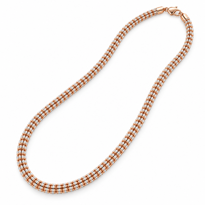 Rose gold rolo link chain