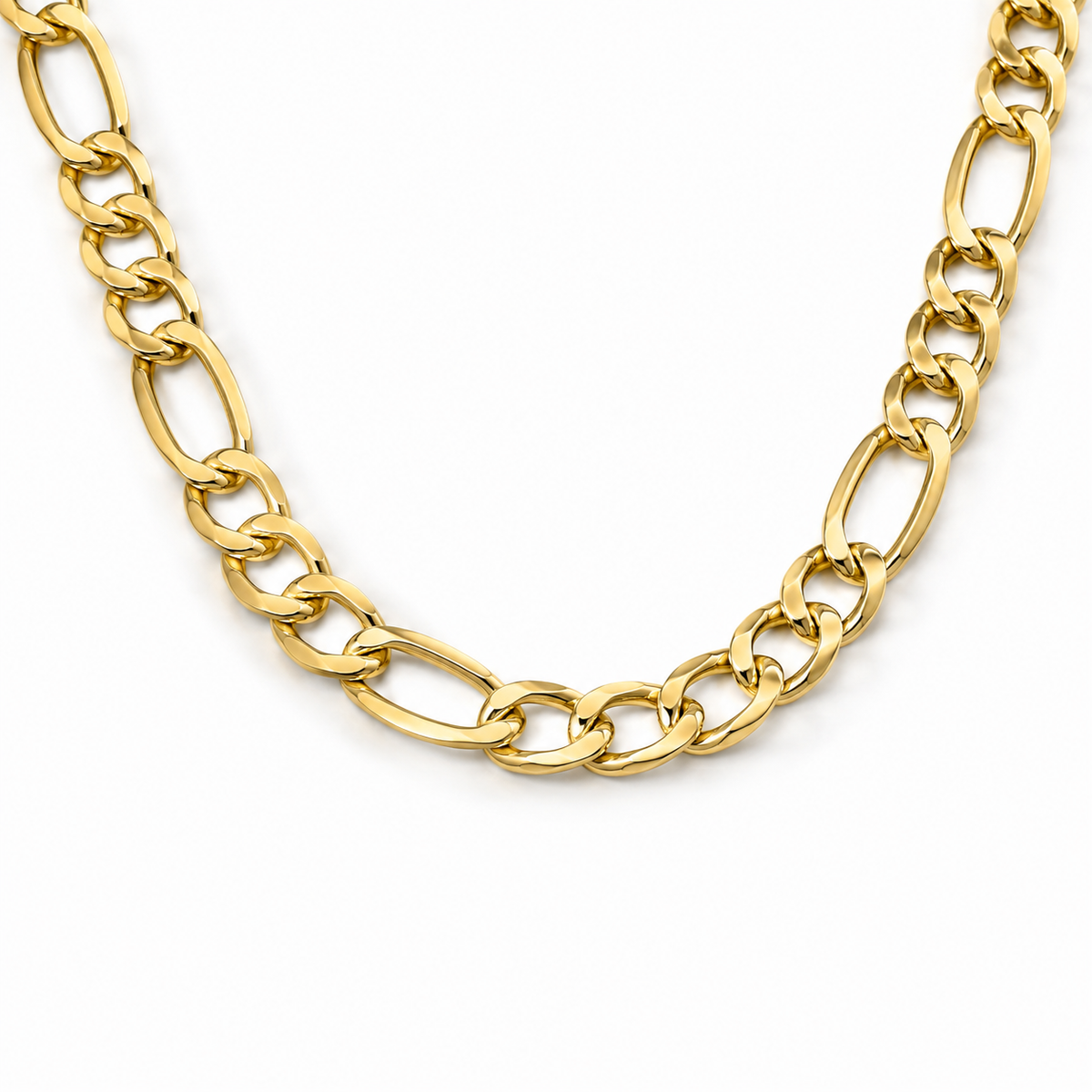 Yellow gold Figaro chain