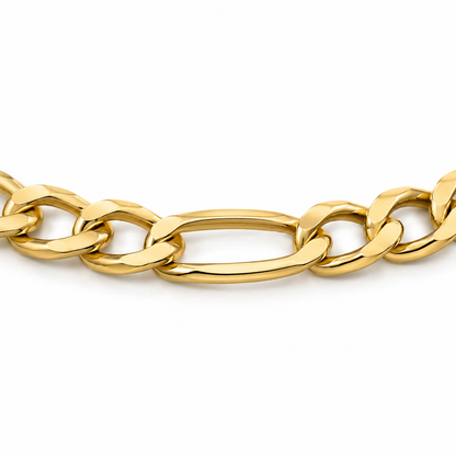 Yellow gold Figaro chain