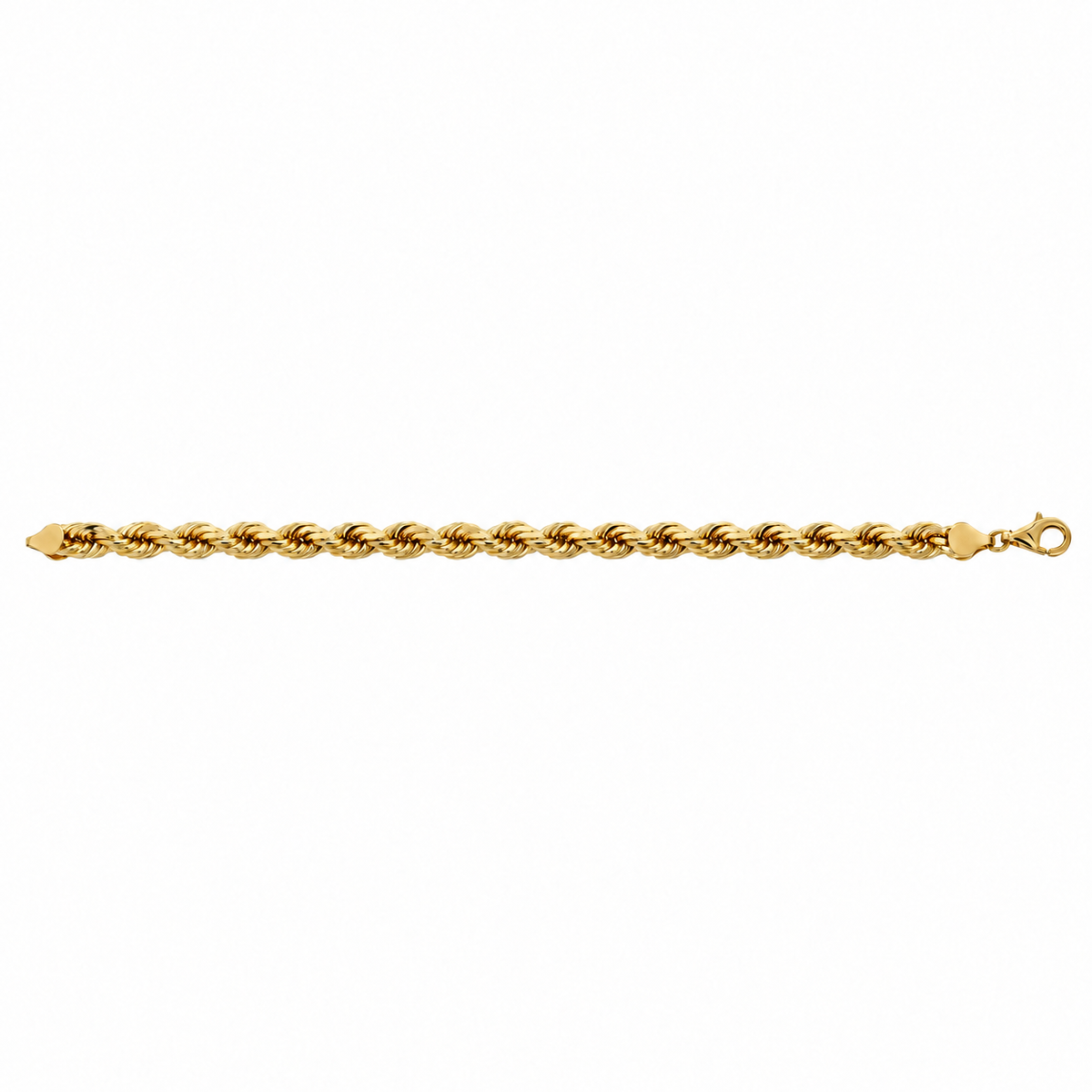 Gold plated 925 sterling silver rope bracelet for men, alternate view