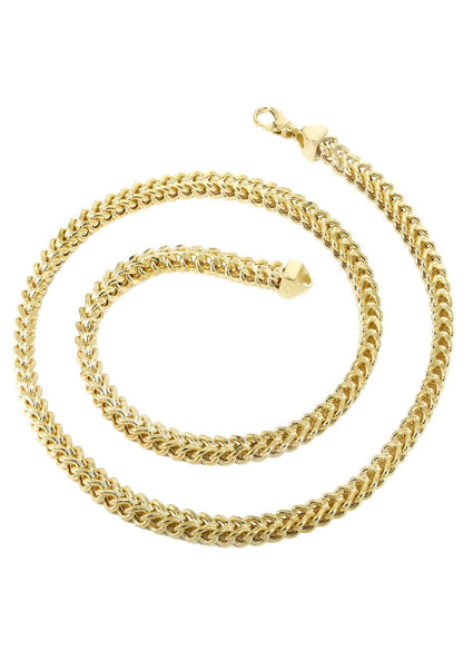 10K Yellow Gold Semi-Solid Franco Chain