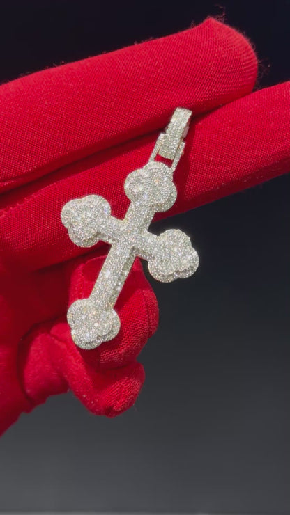 Gold & Natural Diamond Cross Pendant