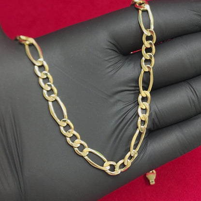 Figaro Chain - 10kt Gold 7.5MM