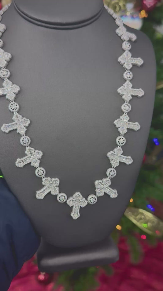 925 Moissanite Cross Necklace