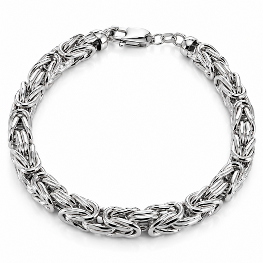 925 Sterling Silver Byzantine Bracelet