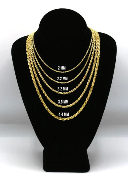 Silver Chain - Mens Gold Chain / Rope Chain