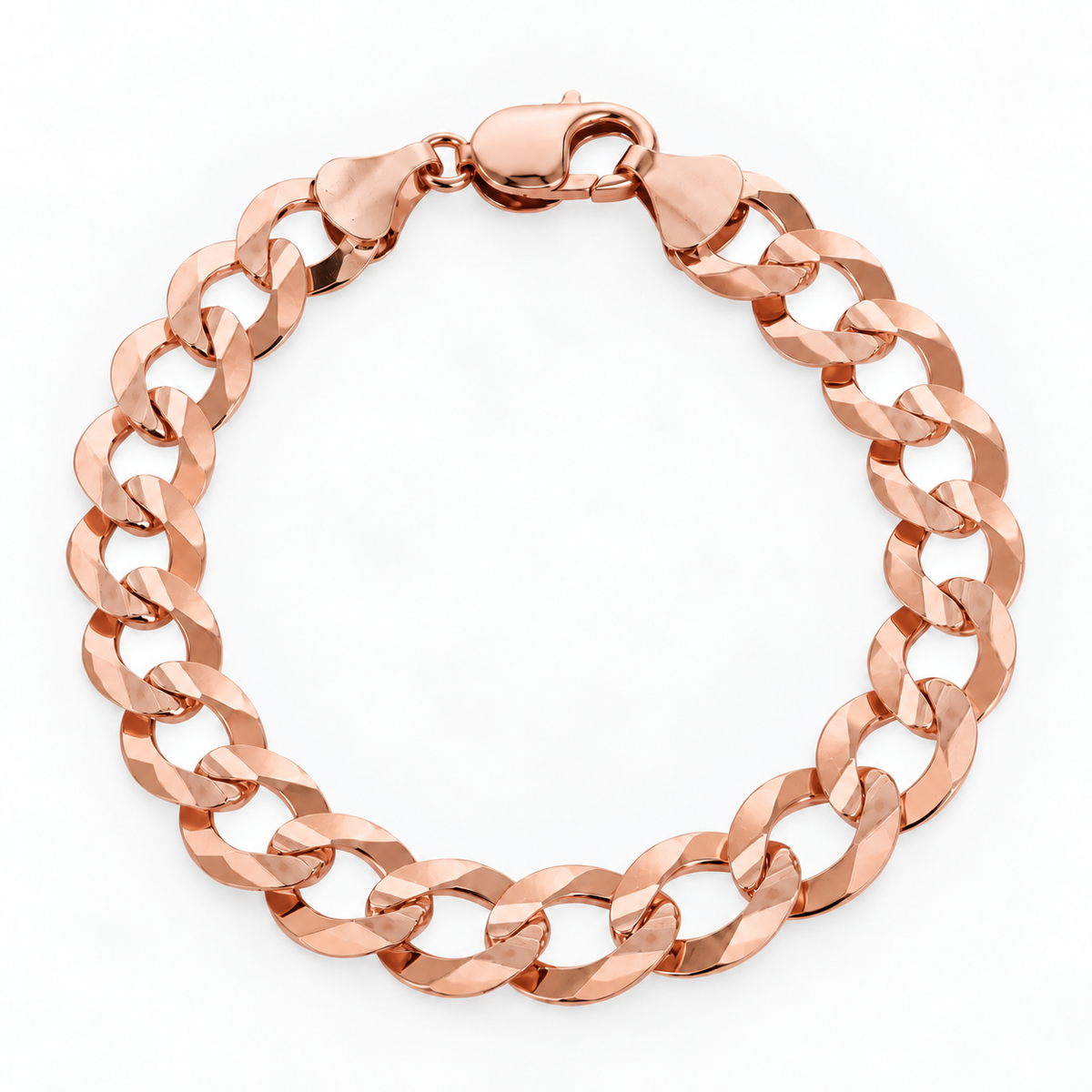 18K Rose Gold Cuban Curb Link Bracelet