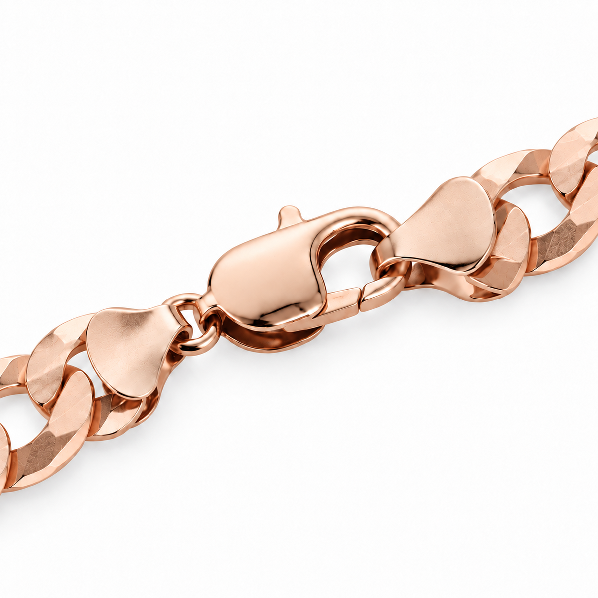 Rose gold Cuban curb link bracelet