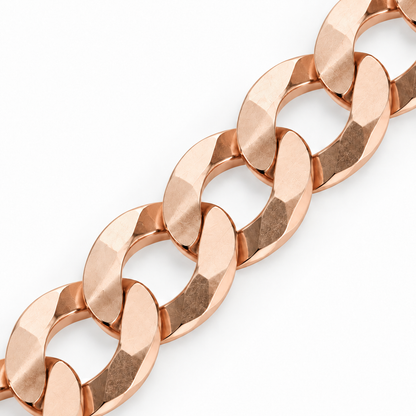 Rose gold Cuban curb link bracelet
