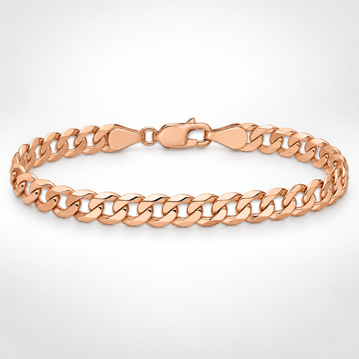 Rose gold Cuban curb link bracelet