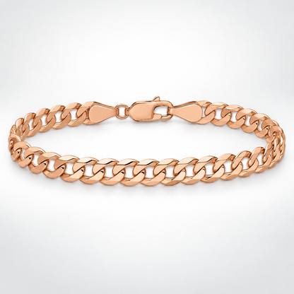 Rose gold Cuban curb link bracelet