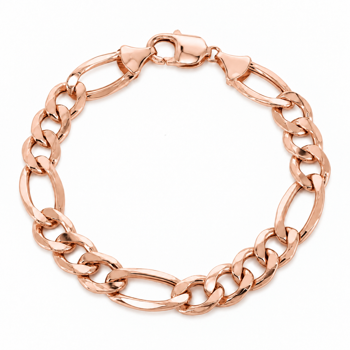 Rose gold Figaro bracelet