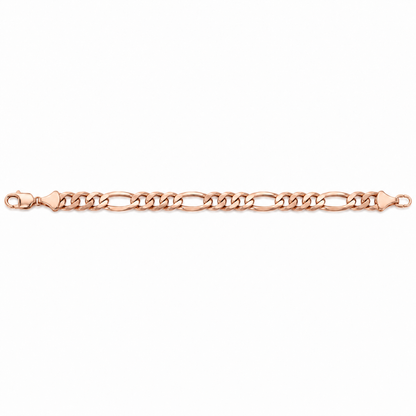 Rose gold Figaro bracelet