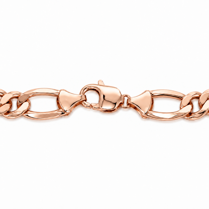 Rose gold Figaro bracelet