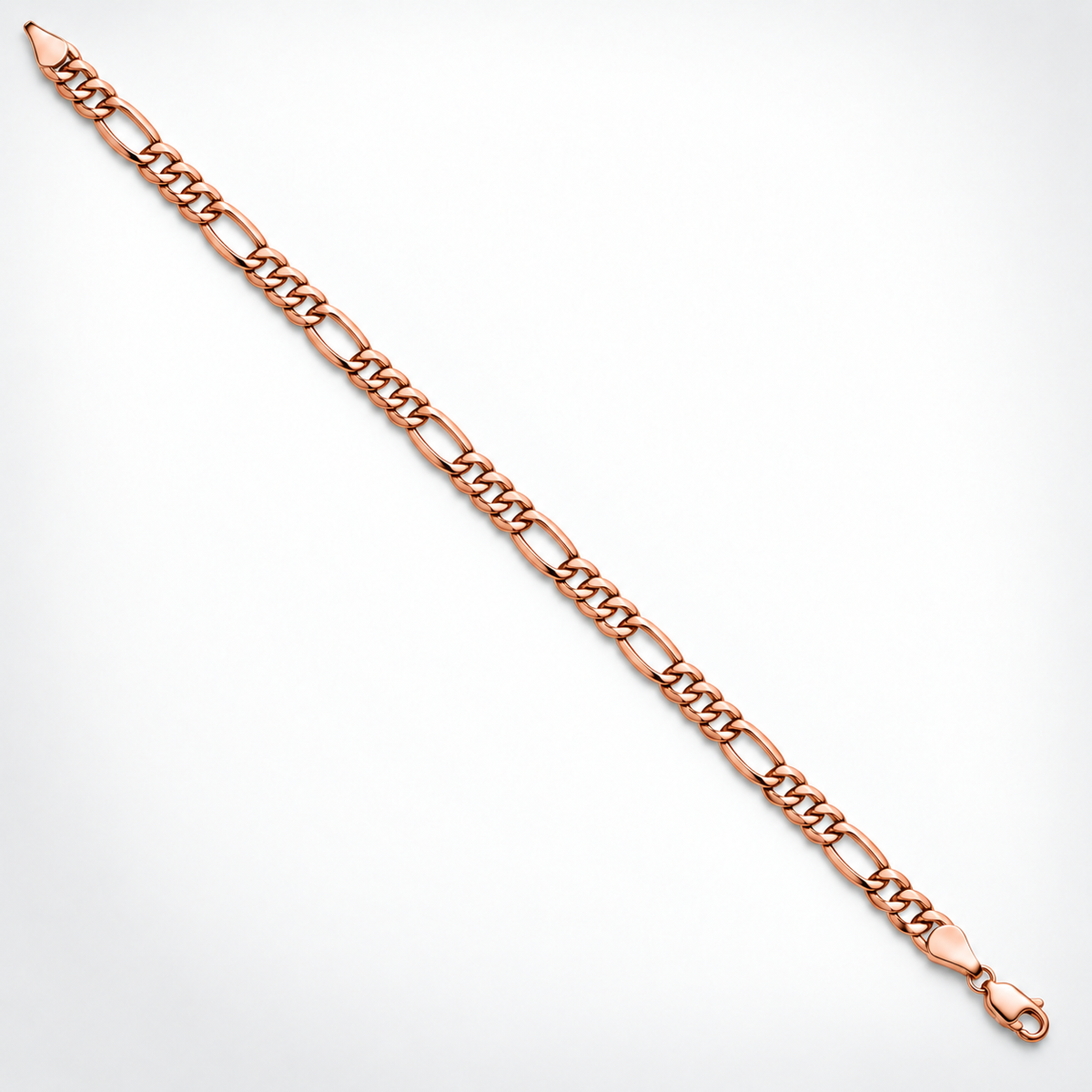 Rose gold Figaro bracelet