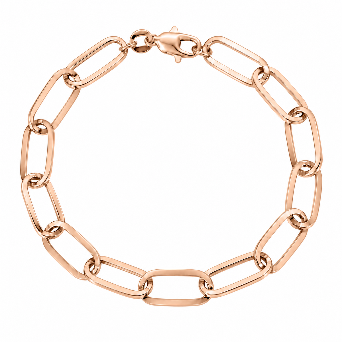 Rose gold paper clip bracelet