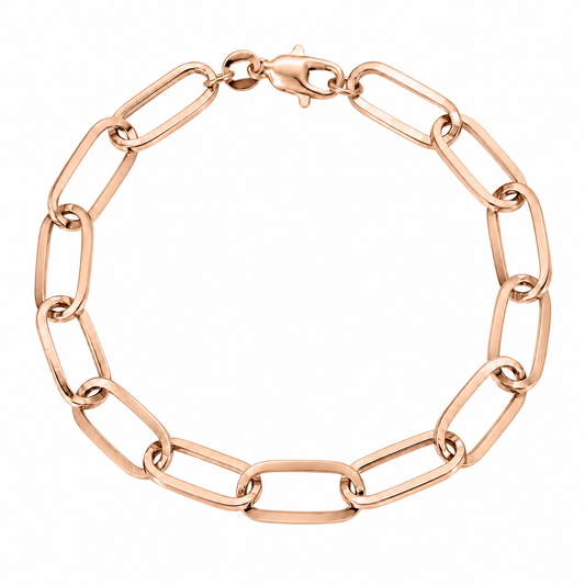Rose gold paper clip bracelet