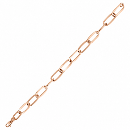 Rose gold paper clip bracelet