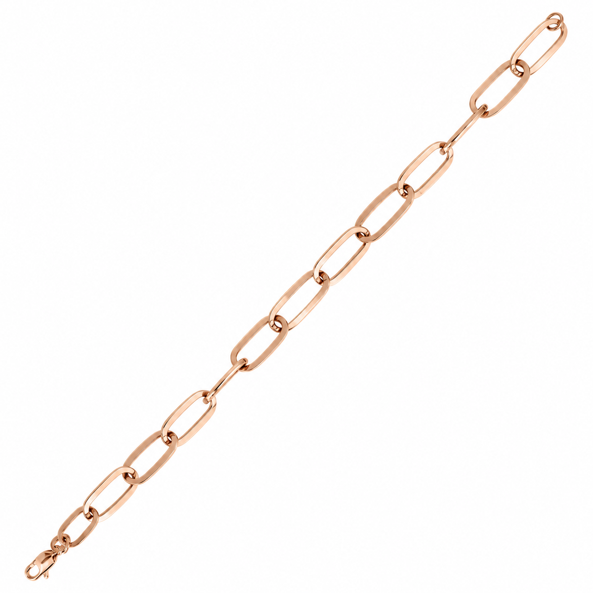 Rose gold paper clip bracelet