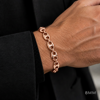 Rose gold puff bracelet