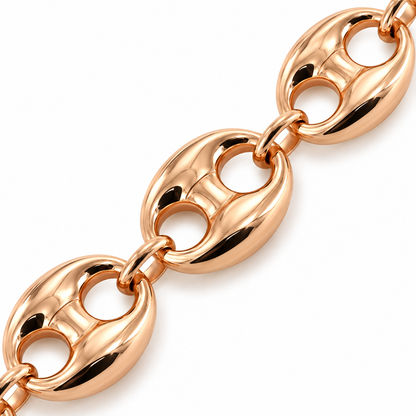 Rose gold puff bracelet