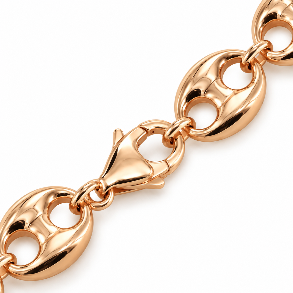 Rose gold puff bracelet
