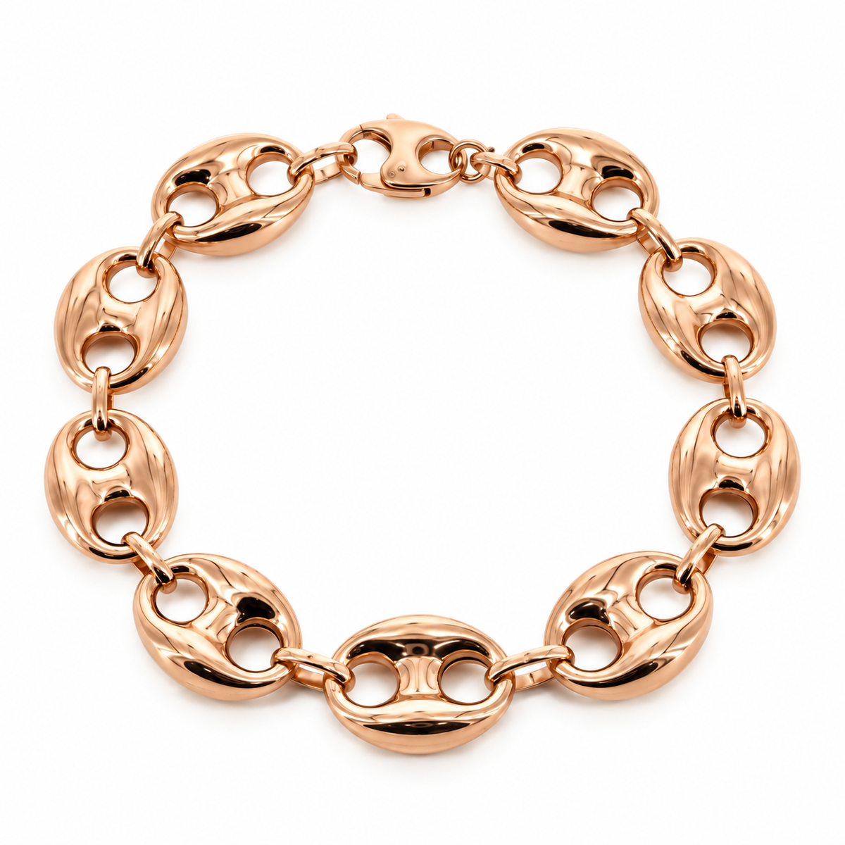 Rose gold puff bracelet