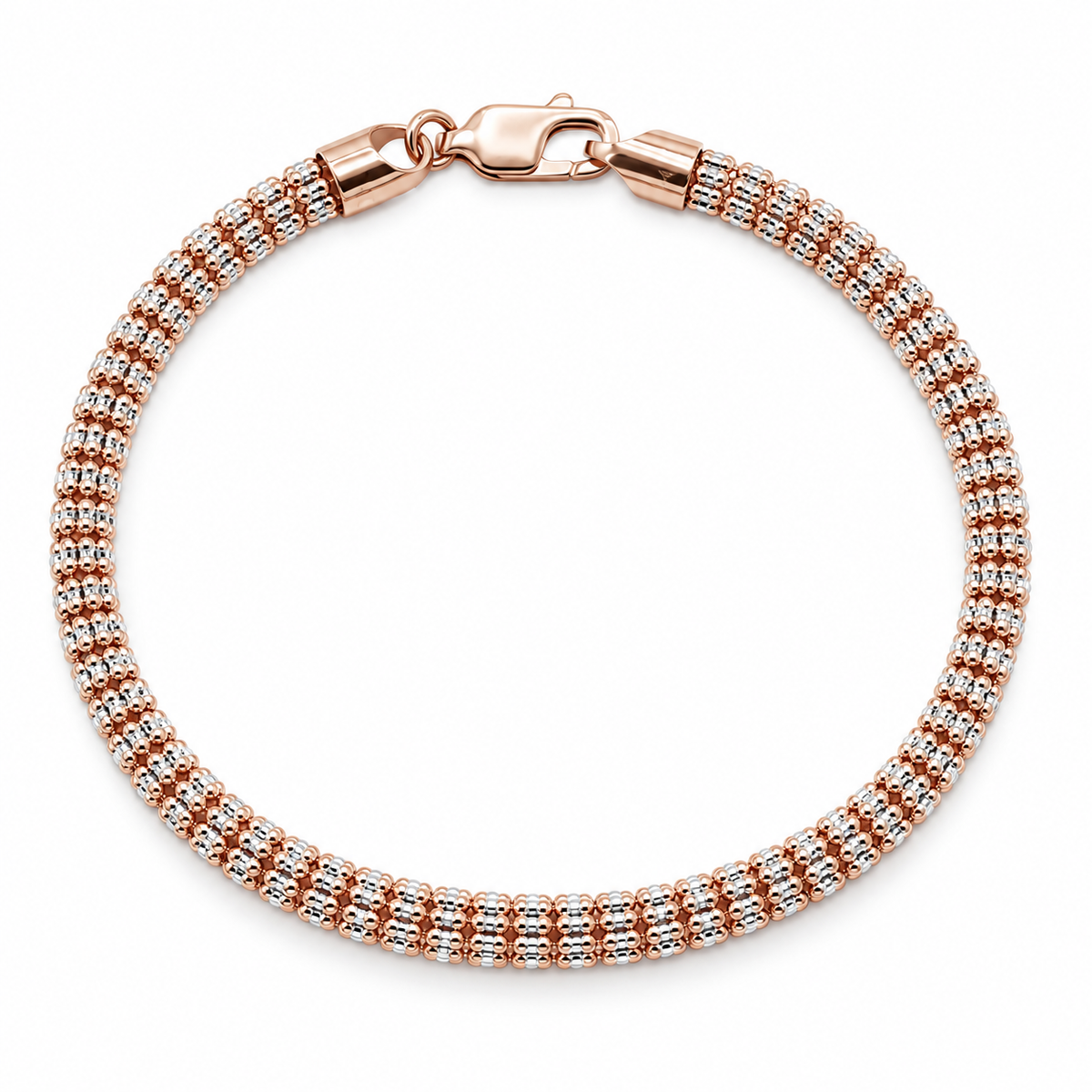 Rose gold rolo link bracelet