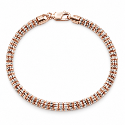 Rose gold rolo link bracelet