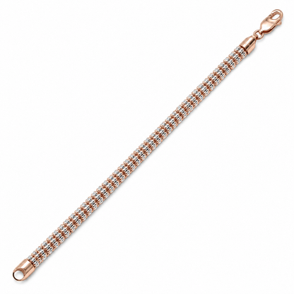 Rose gold rolo link bracelet