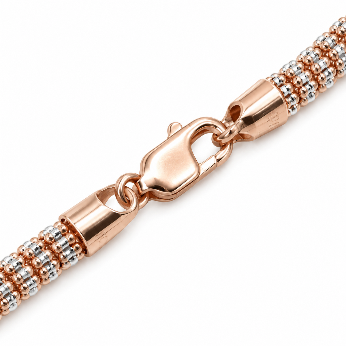 Rose gold rolo link bracelet