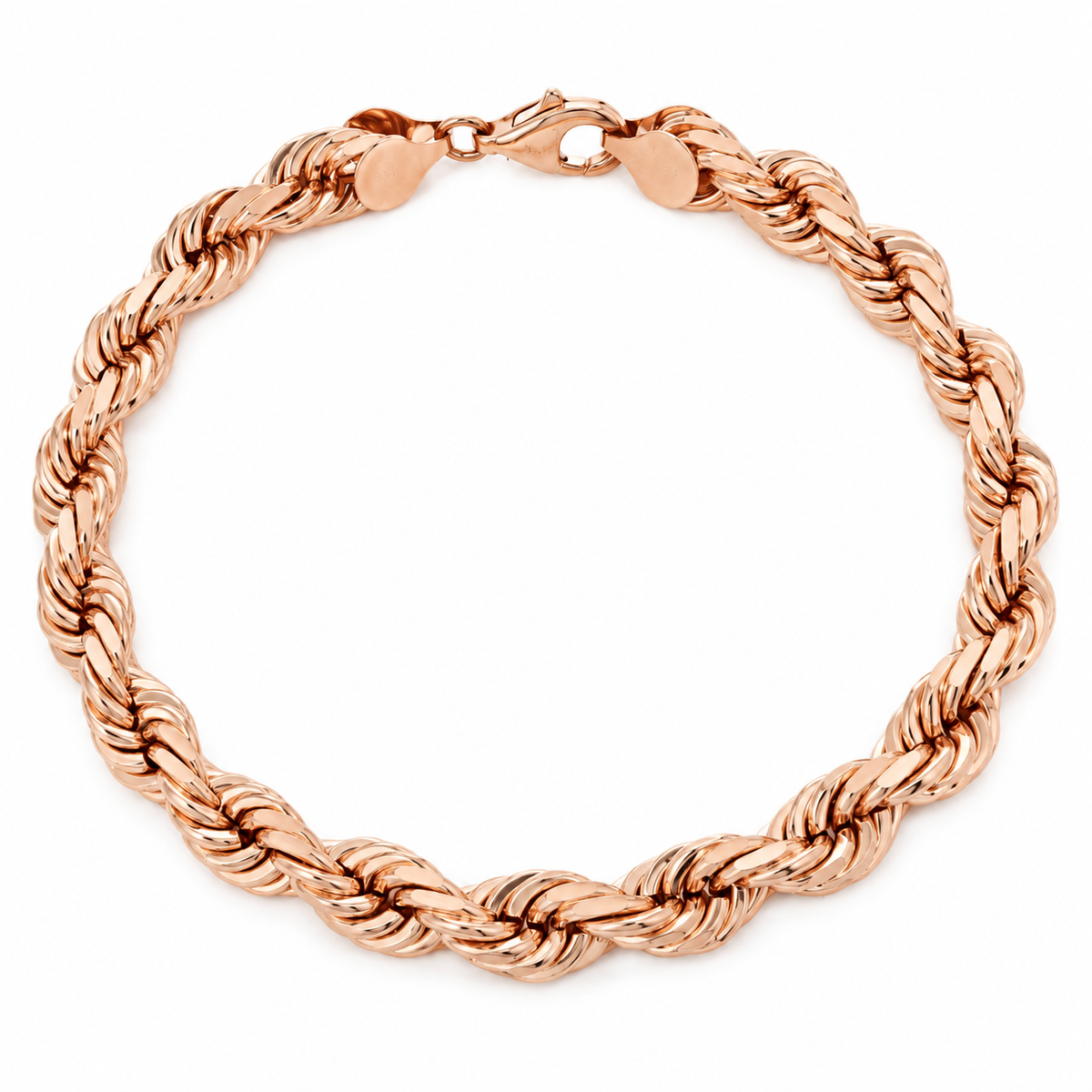 Rose gold rope bracelet