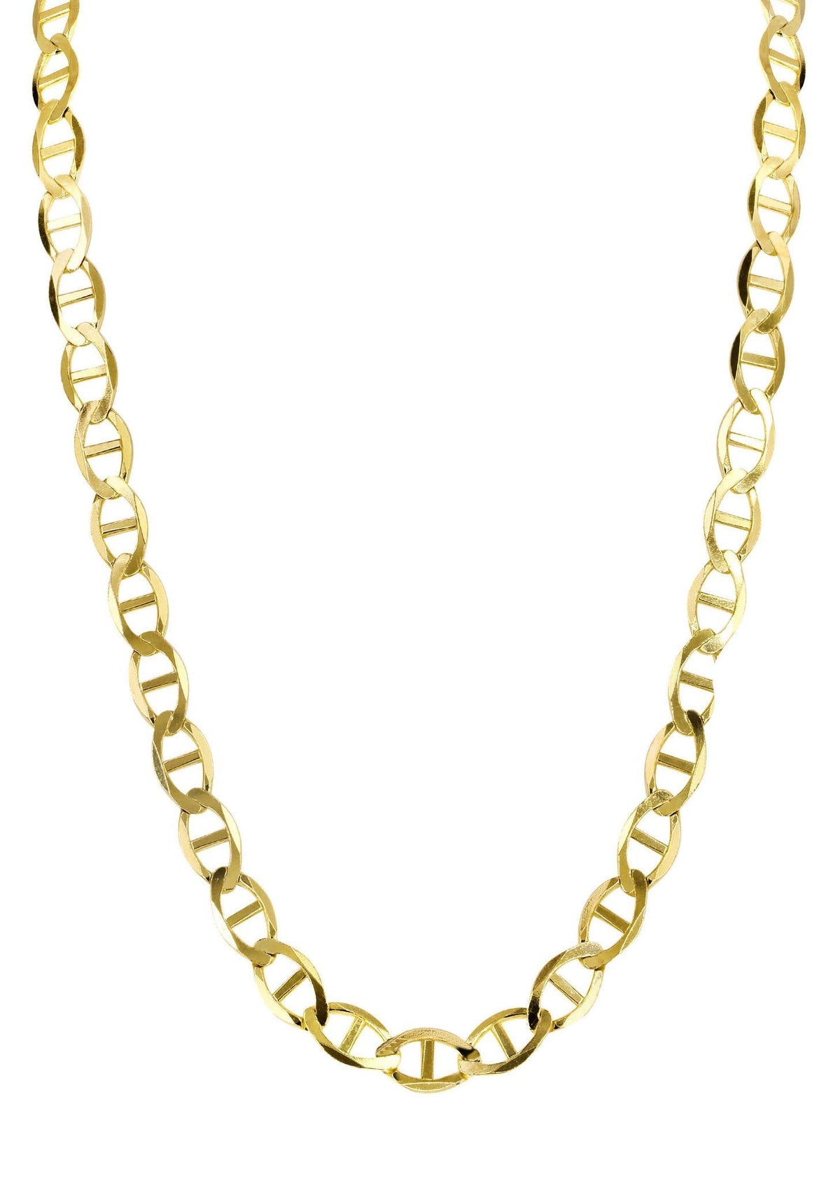 10K Yellow Gold Solid Mariner Chain