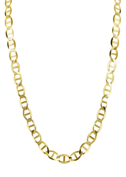 10K Yellow Gold Solid Mariner Chain