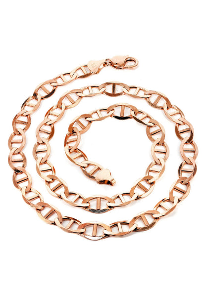 Rose gold mariner chain