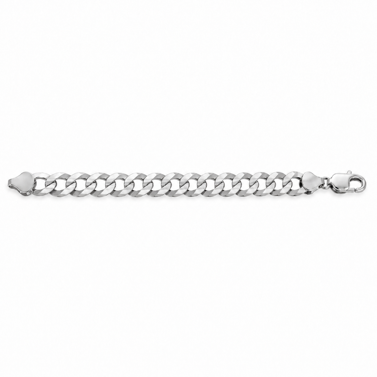 925 sterling silver Cuban curb link bracelet for men, alternate view