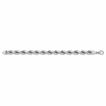 925 sterling silver rope bracelet for men, alternate view