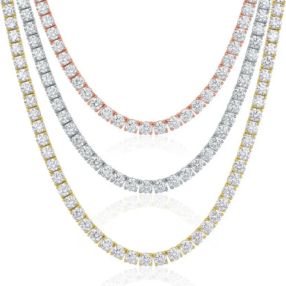 925 Silver Moissanite Tennis Chains & Bracelets
