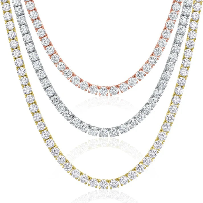 925 Silver Moissanite Tennis Chains & Bracelets