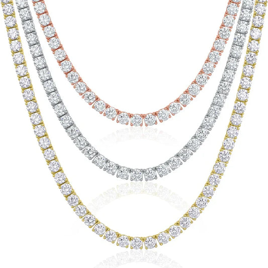 925 Silver Moissanite Tennis Chains & Bracelets