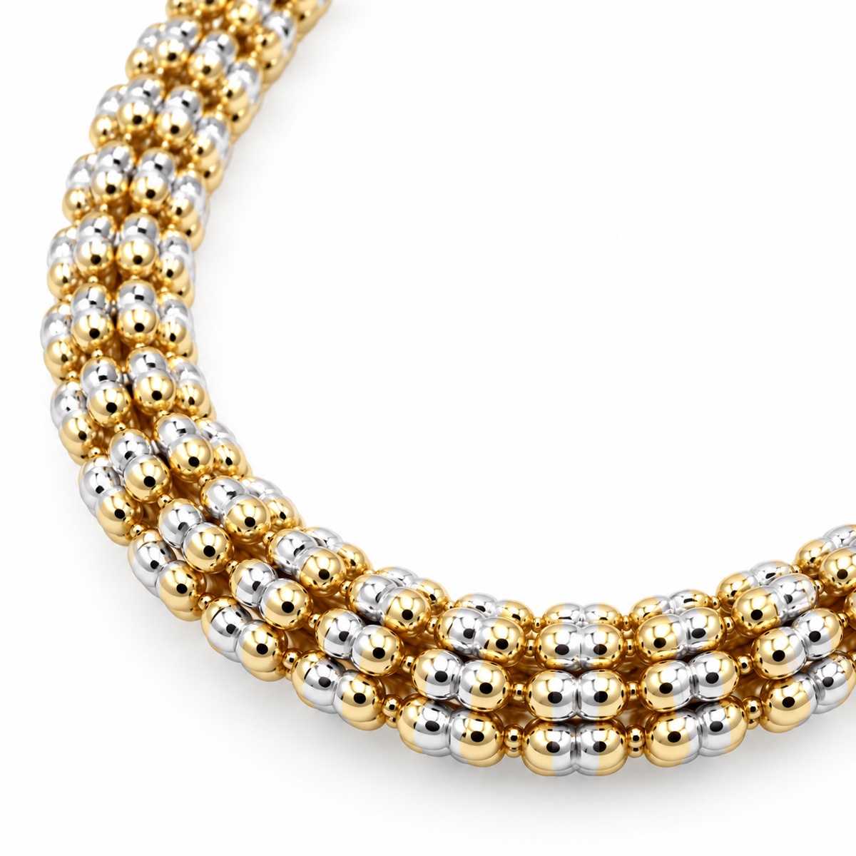 Two-tone gold rolo link chain