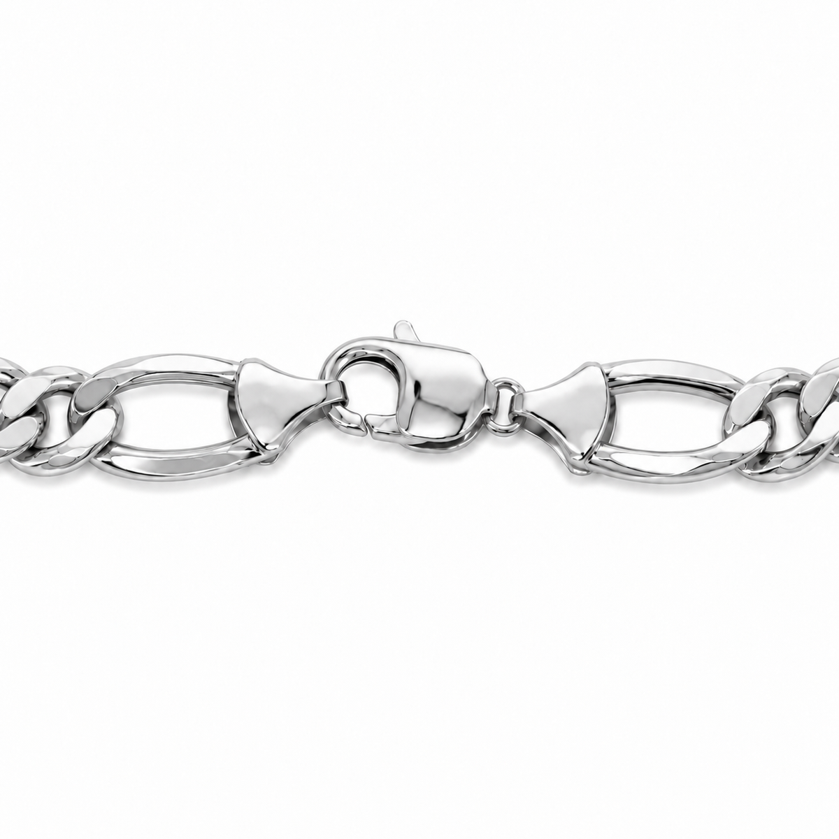 White gold Figaro bracelet