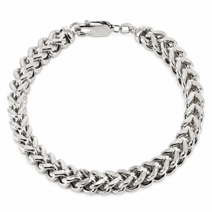 White gold Franco bracelet, alternate view