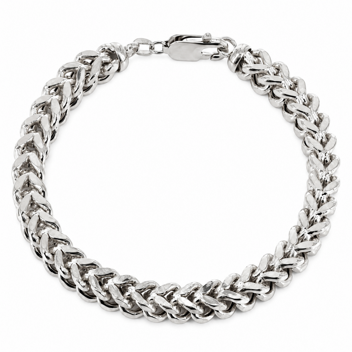 925 Sterling Silver Franco Bracelet