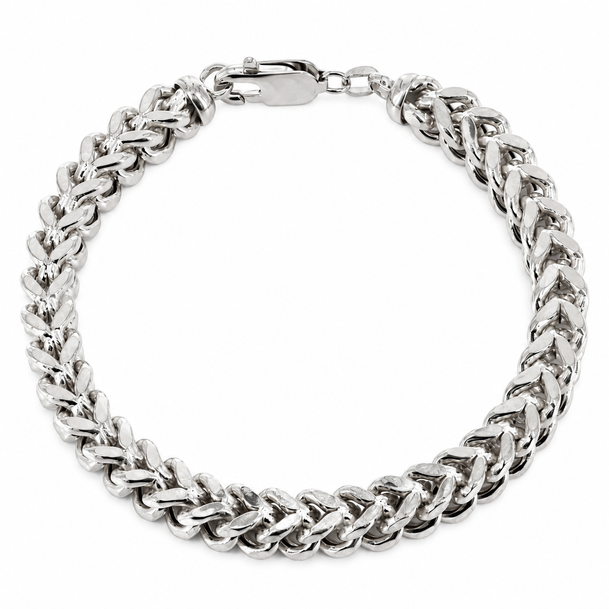 White gold Franco bracelet, alternate view