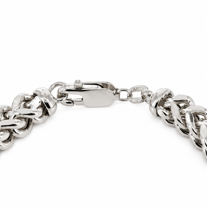 White gold Franco bracelet, detail view