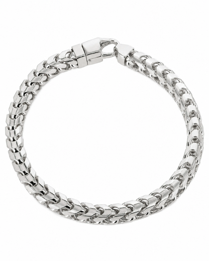 18K White Gold Franco Bracelet